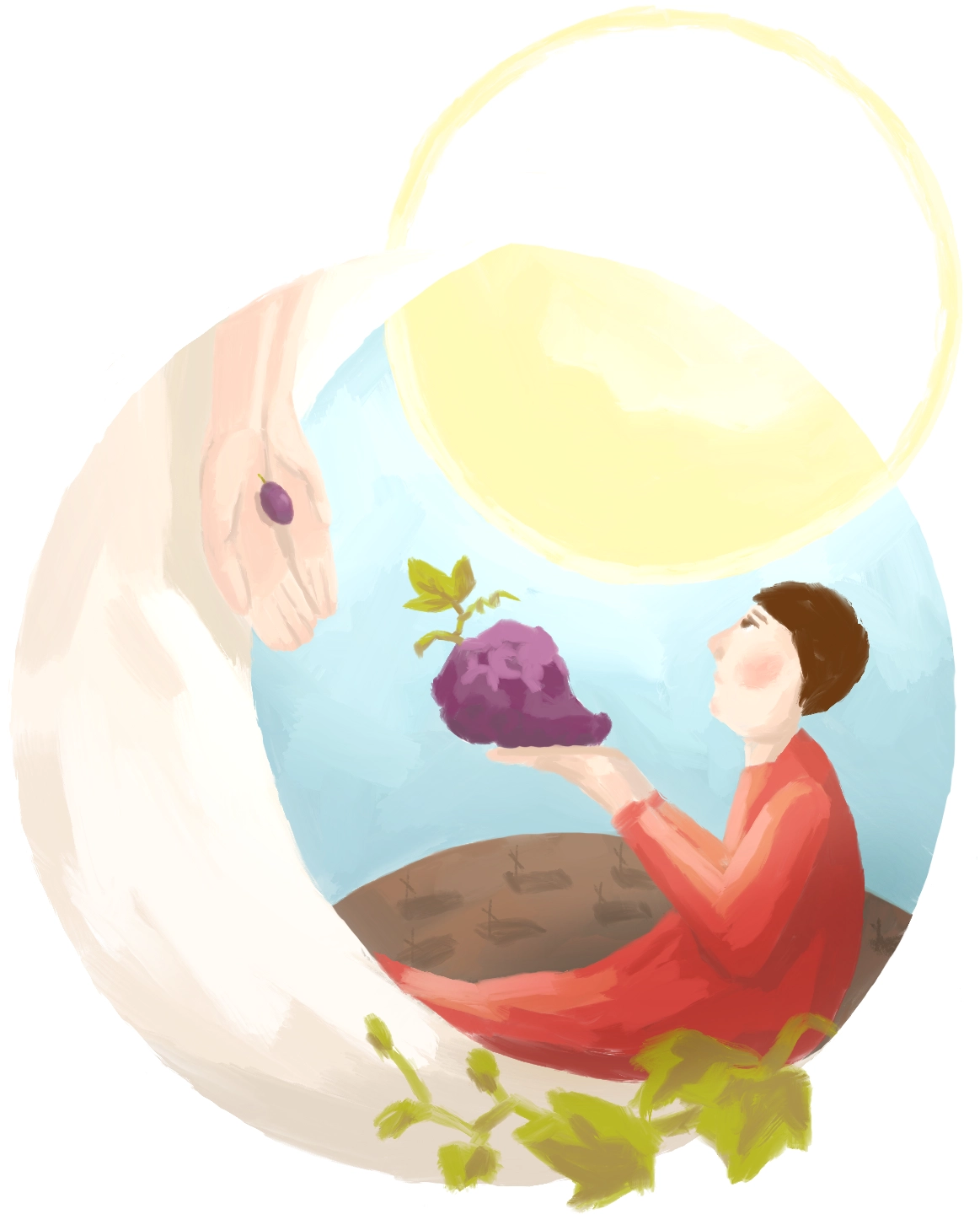 Ілюстрація до Пісні Григорія Сковороди "Бояться люди зійти гнити в домовину" від Олени Горецької