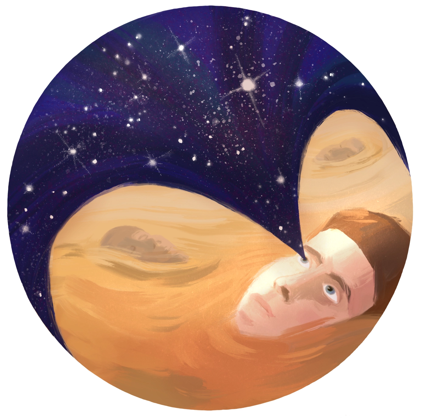 Ілюстрація до Пісні Григорія Сковороди "Не можна безодні океана закидати жменею попелу" від Олени Горецької