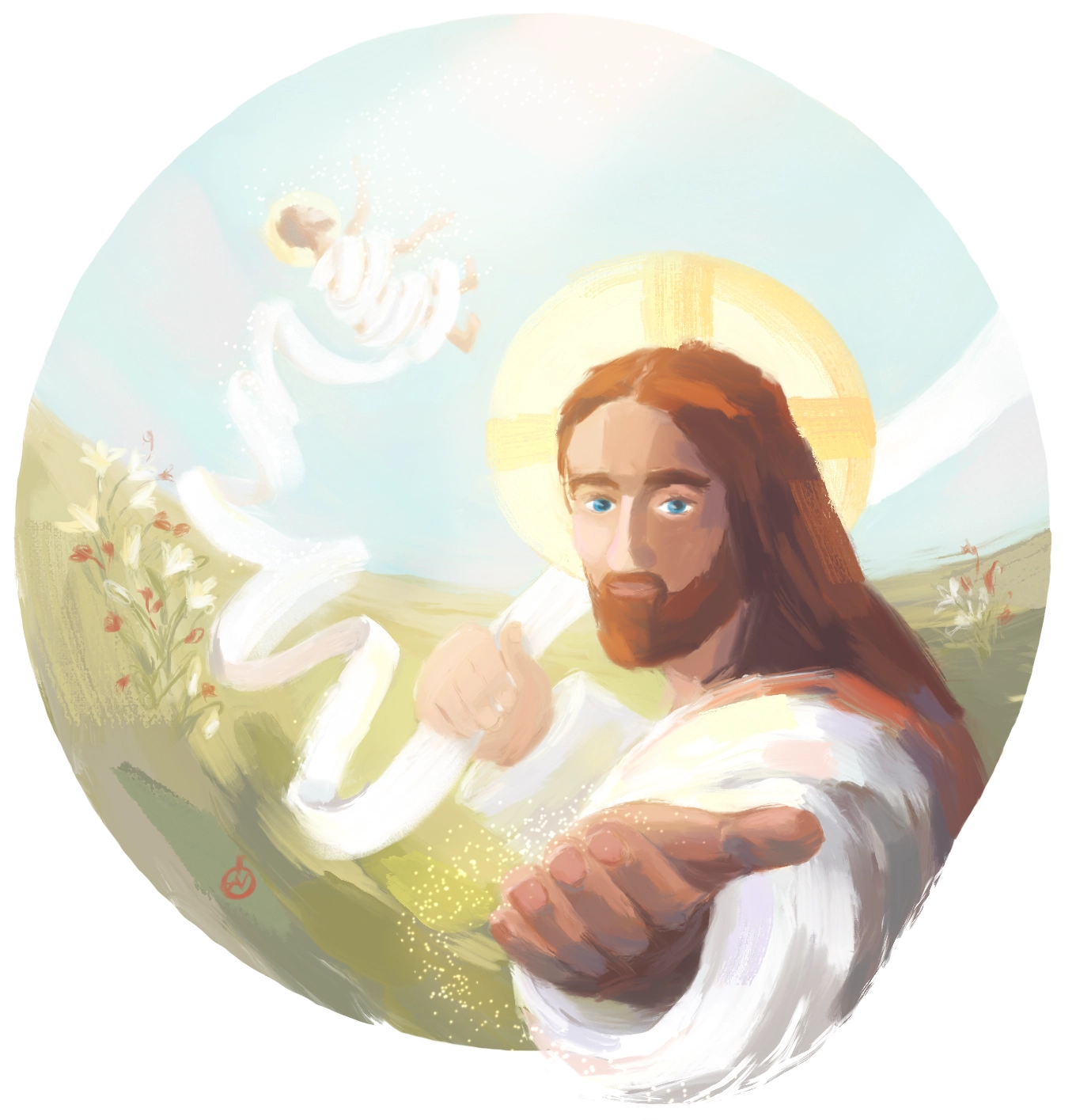 Ілюстрація до Пісні Григорія Сковороди "Лежиш во гробѣ. Празднуеш Субботу..." від Олени Горецької