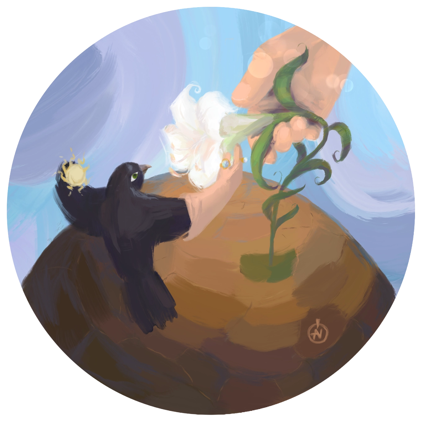 Ілюстрація до Пісні Григорія Сковороди "Бачучи горе свого життя" від Олени Горецької