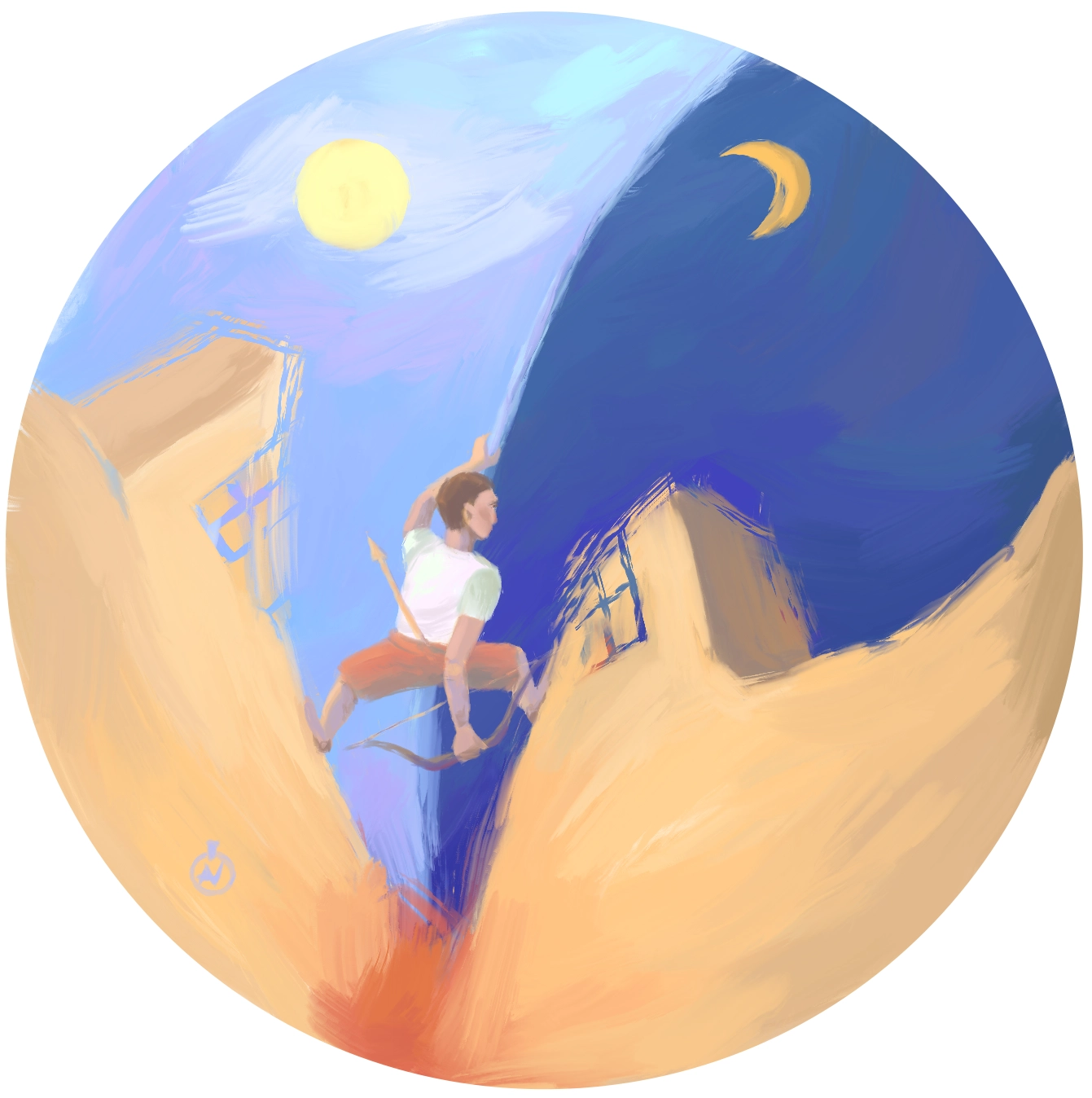 Ілюстрація до Пісні Григорія Сковороди "Пусти в далечінь погляд твій і промені розуму" від Олени Горецької