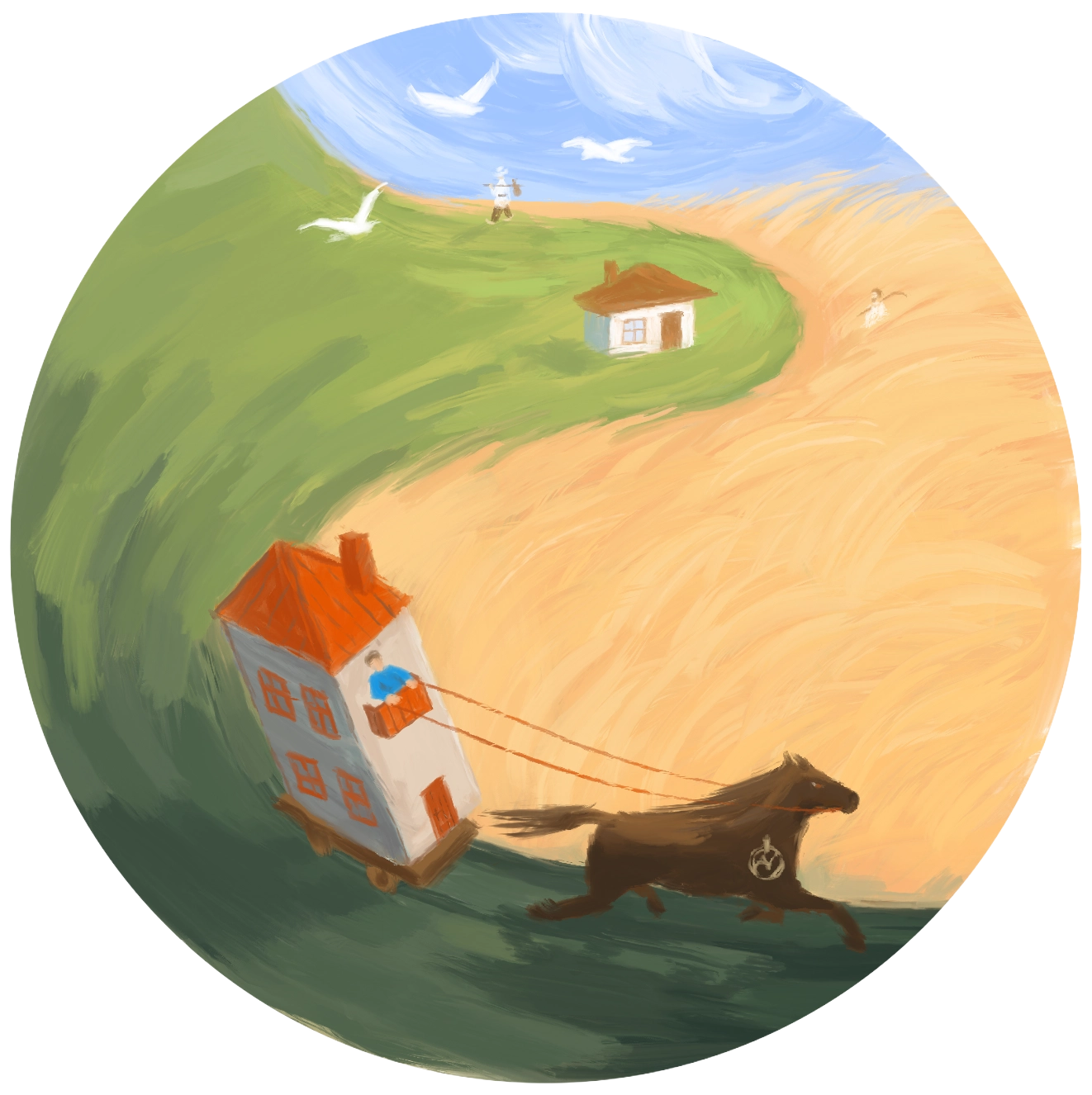 Ілюстрація до Пісні Григорія Сковороди "За Горацієм - О, спокою наш небесний! Де ти сховався від наших очей?" від Олени Горецької