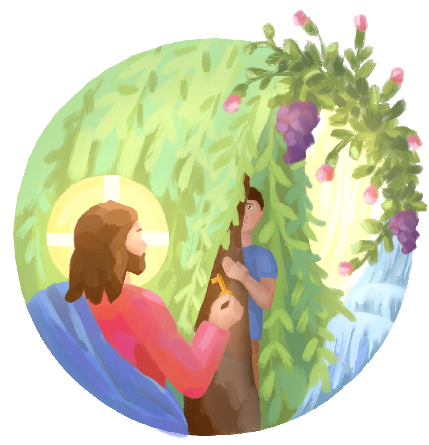 Ілюстрація до Пісні Григорія Сковороди "Весна люба, ах, прийшла! Зима люта, ах, пройшла!" від Олени Горецької