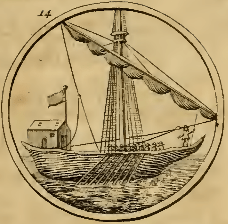 14. Een Schip in Zee. (Корабель у морі) — Видання 1705 р. Емблема 14. Корабель у морі — Symbola et emblemata