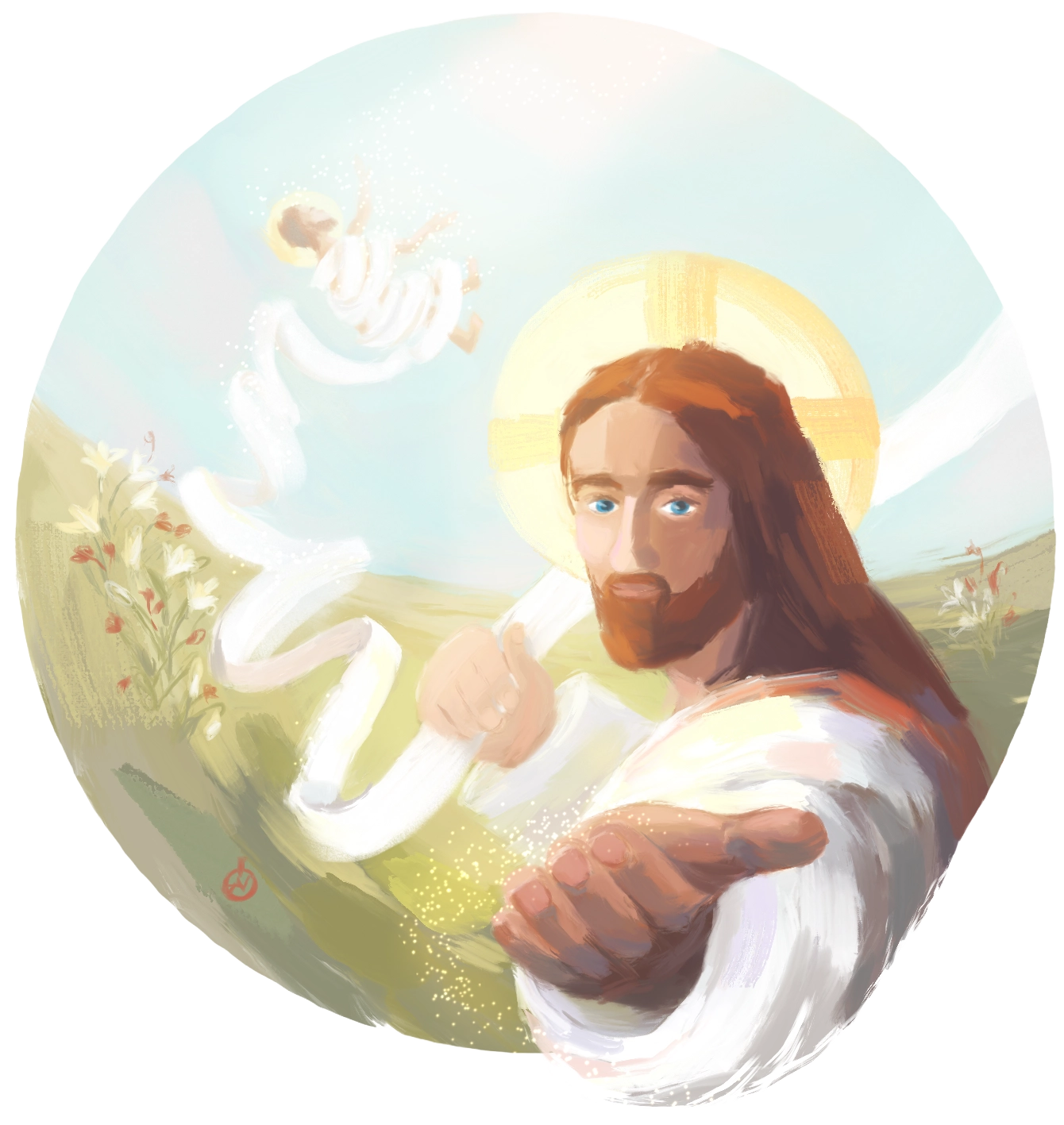 Ілюстрація Пісні "Лежиш во гробѣ. Празднуеш Субботу..." Григорія Сковороди Ілюстрація до Пісні Григорія Сковороди "Лежиш во гробѣ. Празднуеш Субботу..." від Олени Горецької