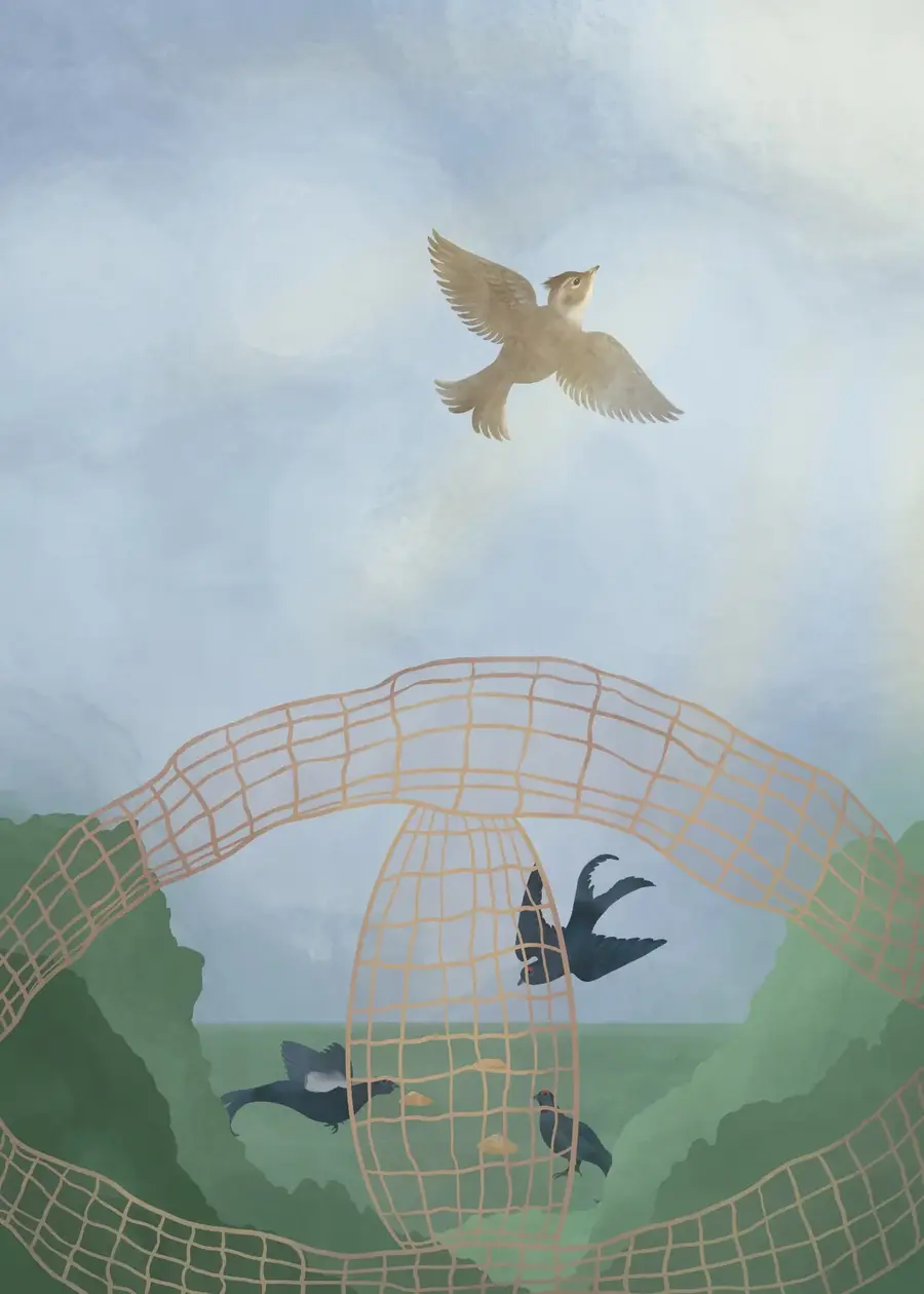 Ілюстрація до твору Григорія Сковороди - Убогий Жайворонок Ілюстрація до твору Григорія Сковороди - Убогий Жайворонок. Авторка: Ольга Райхель.